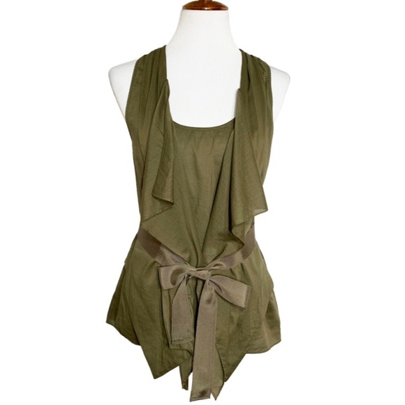 Anthropologie Tops - Anthropologie Waterfall Draped Layered Look Blouse